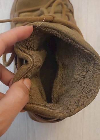 Mango - Bej Süet Kadın Dolgu Topuklu Kar Botu - Görsel 5