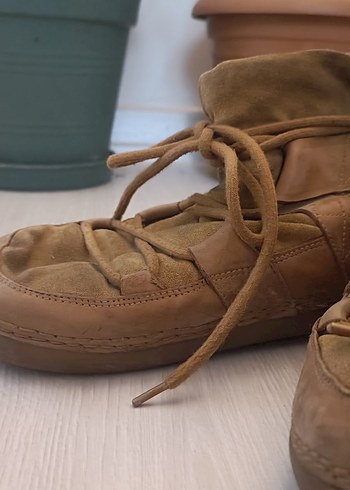 Mango - Bej Süet Kadın Dolgu Topuklu Kar Botu - Görsel 4