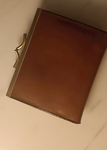 Kahverengi Vintage Deri Tokalı Kadın Cüzdanı - Görsel 2