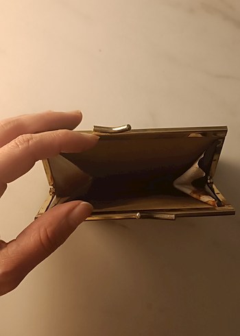 Kahverengi Vintage Deri Tokalı Kadın Cüzdanı - Görsel 4