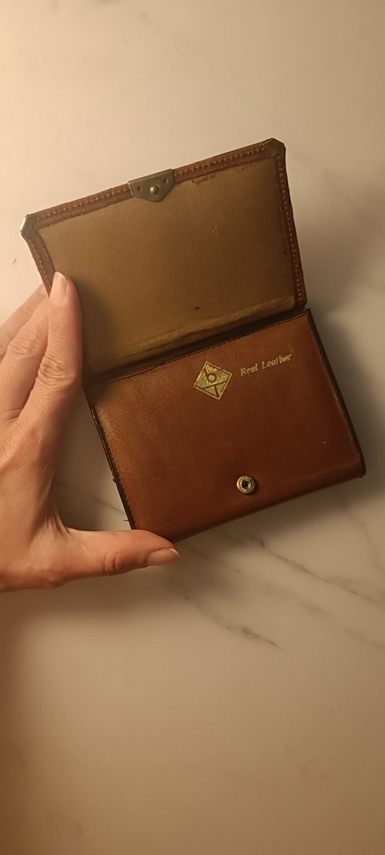 Kahverengi Vintage Deri Tokalı Kadın Cüzdanı - Görsel 5