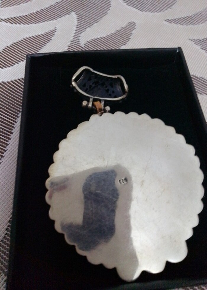 925 ayar otantik gümüş kolye ucu  - Görsel 3