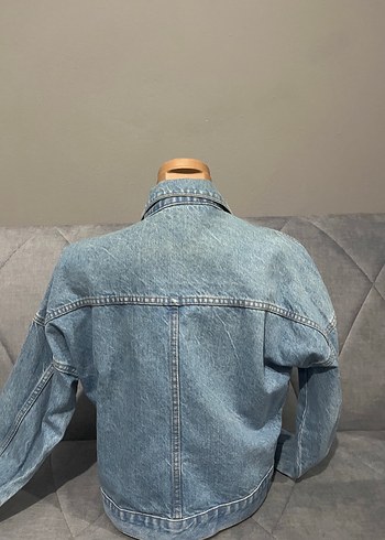 Diğer Düğmeli Mavi Kadın Denim Ceket
