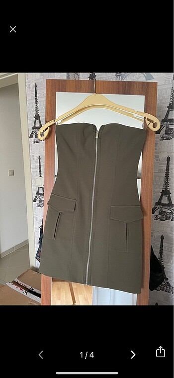 zara straplez elbise