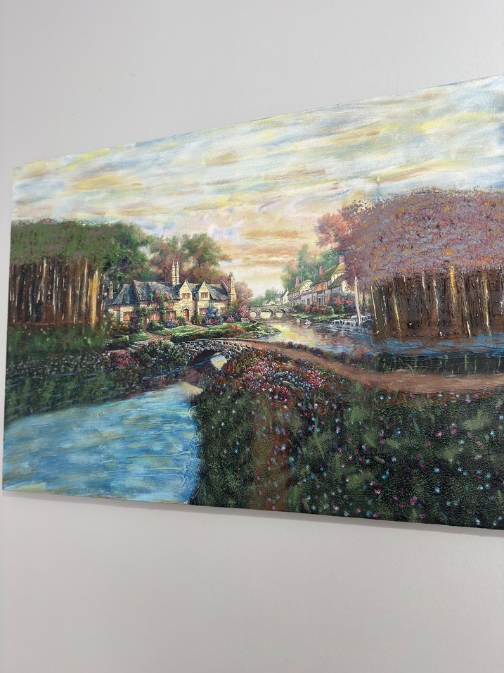 Pastel Renkli Manzara Tablosu - Görsel 3