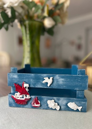 Renkli Mavi Çocuk Rafı - Görsel 4