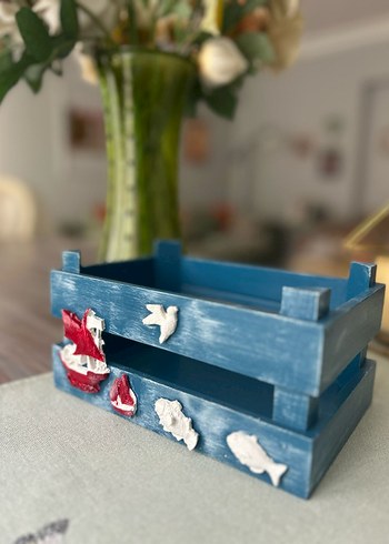 Renkli Mavi Çocuk Rafı - Görsel 3