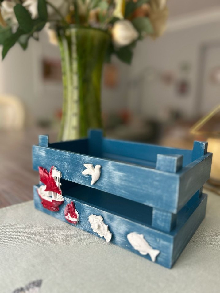 Renkli Mavi Çocuk Rafı - Görsel 3