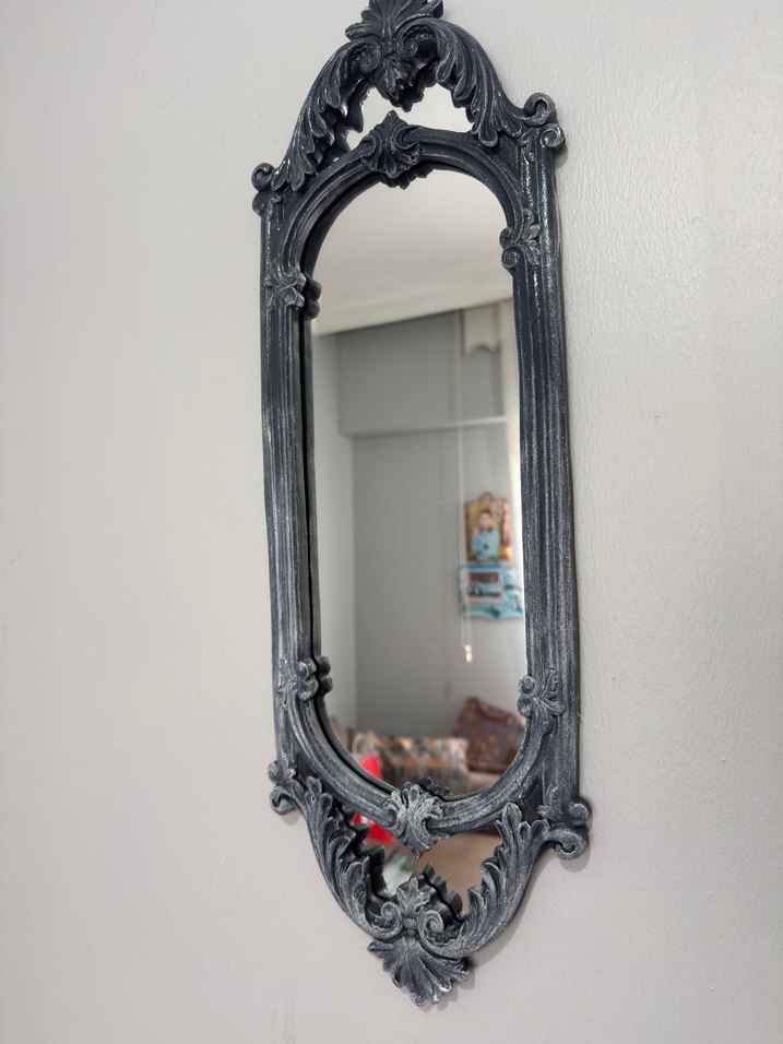 Gri vintage ayna - Görsel 2