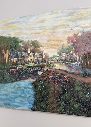 Pastel Renkli Manzara Tablosu - Görsel 2