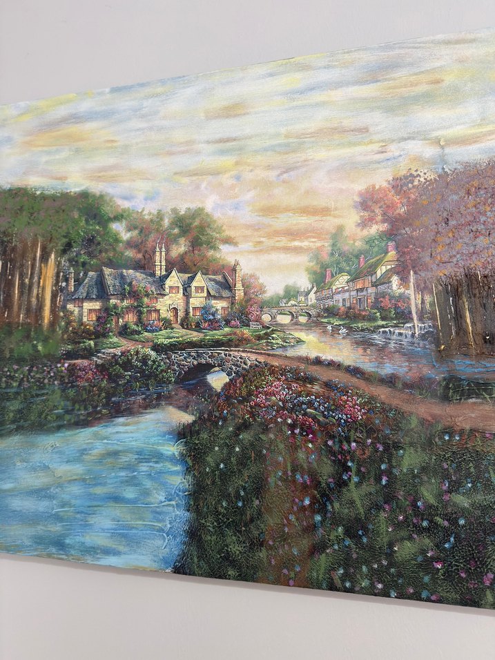 Pastel Renkli Manzara Tablosu - Görsel 2