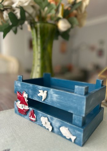 Renkli Mavi Çocuk Rafı - Görsel 3