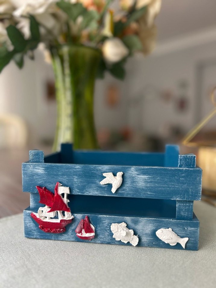 Renkli Mavi Çocuk Rafı - Görsel 2