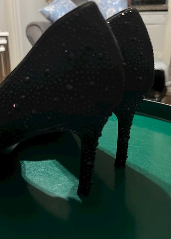 Catwalk Junkie Siyah Payetli Stiletto Topuklu Kadın Ayakkabı