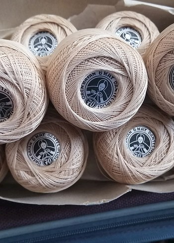 Ören Bayan 70 numara 20gr  İplik Seti 10 adet krem rengi - Görsel 2