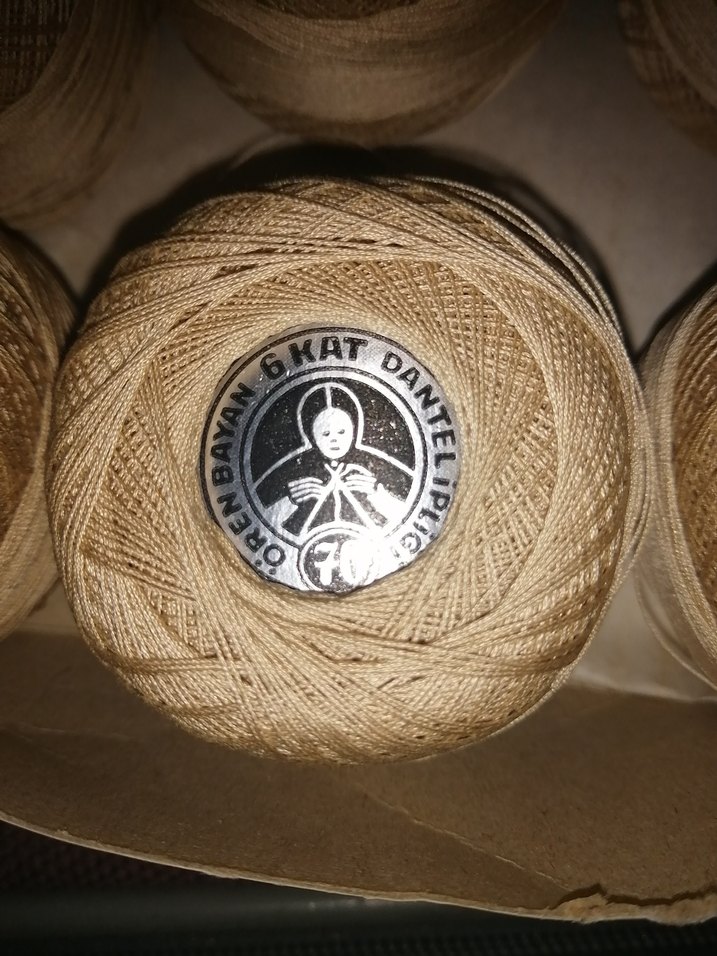 Ören Bayan 70 numara 20gr  İplik Seti 10 adet krem rengi - Görsel 4