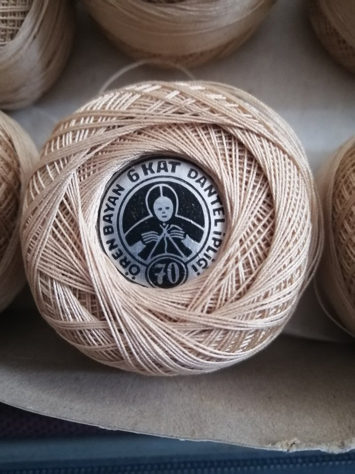 Ören Bayan 70 numara 20gr  İplik Seti 10 adet krem rengi - Görsel 3