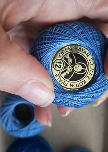 Ören bayan Mavi Nakış İpliği 6 adet açık mavi 1 adet koyu 5gr - Görsel 2