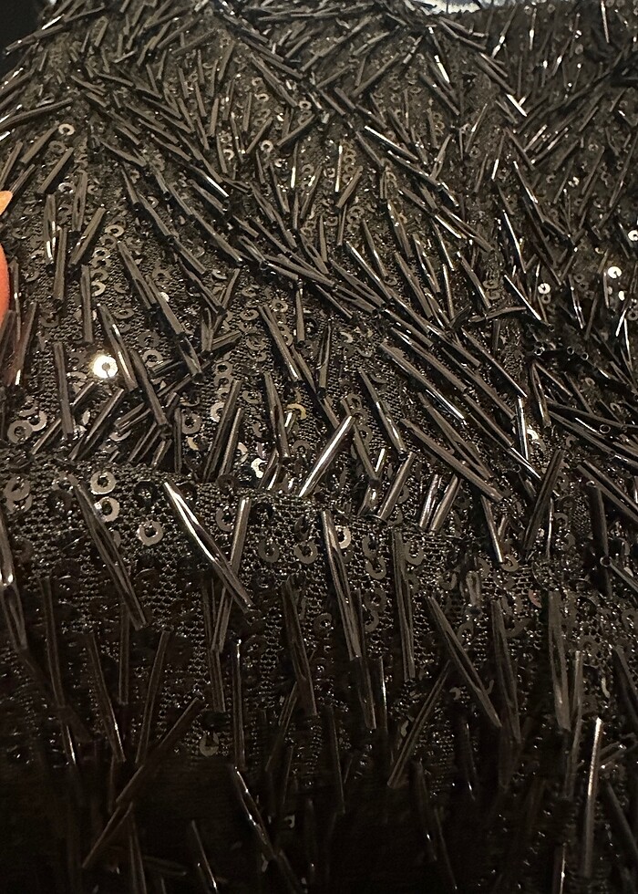 Siyah Pul Payet Abiye - Görsel 3