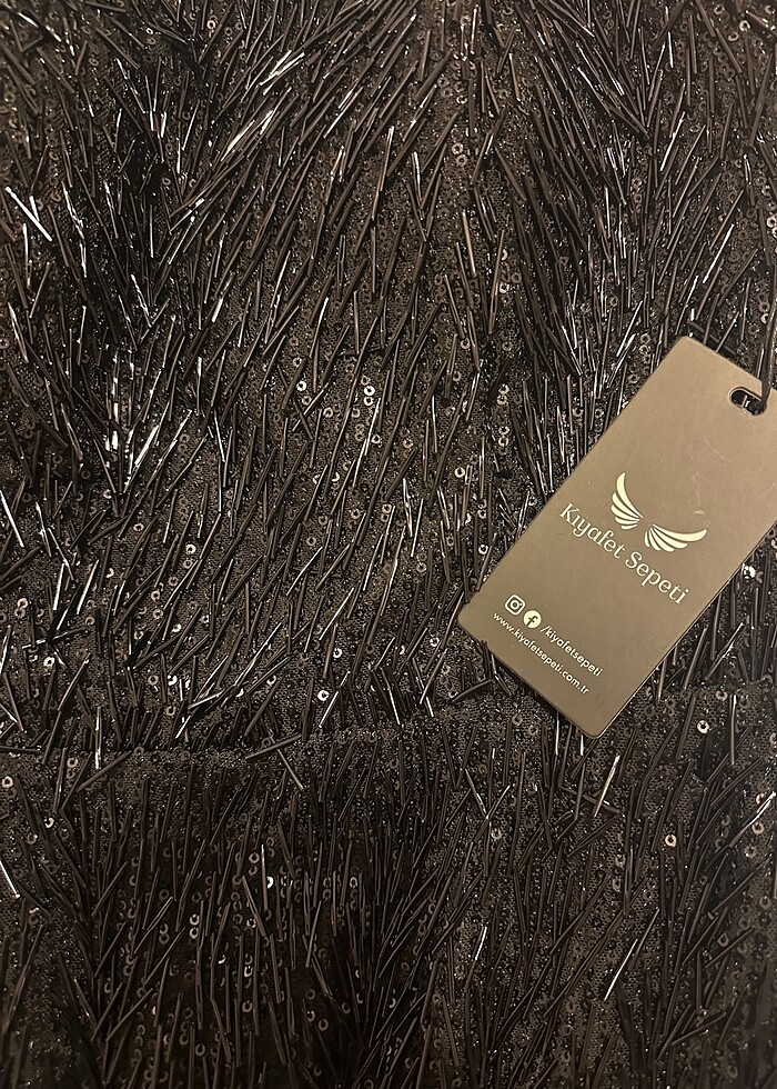 Siyah Pul Payet Abiye - Görsel 4