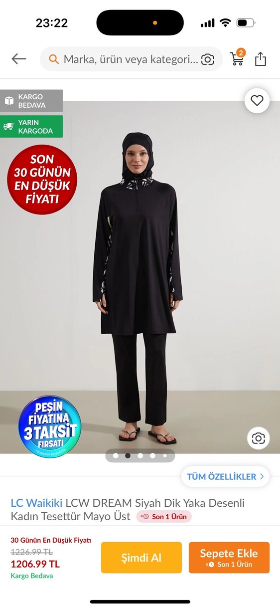 Uzun Kollu Siyah Baskılı haşema üstü - Görsel 2