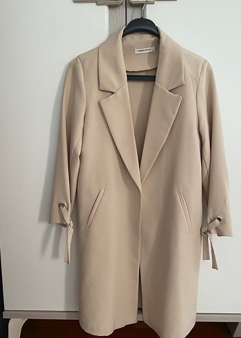Bej Süet Uzun Kollu Kadın Blazer