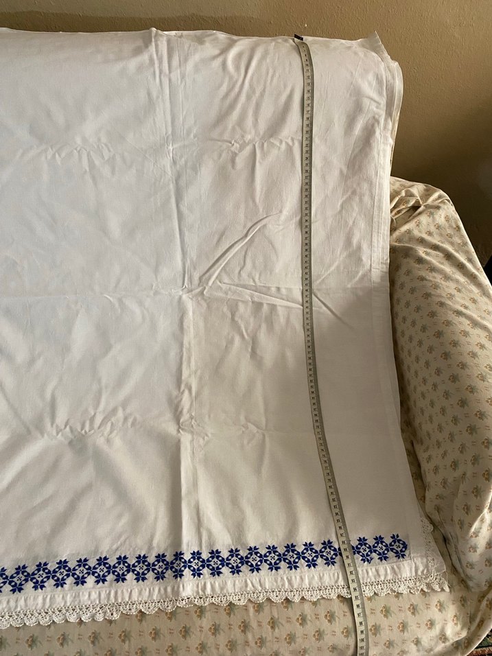 Mavi Nakışlı karyola eteği - Görsel 4