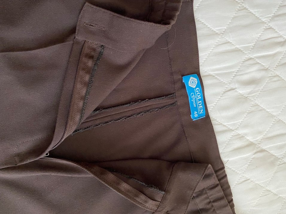 Kadın Kahverengi Kumaş Pantolon - Görsel 2