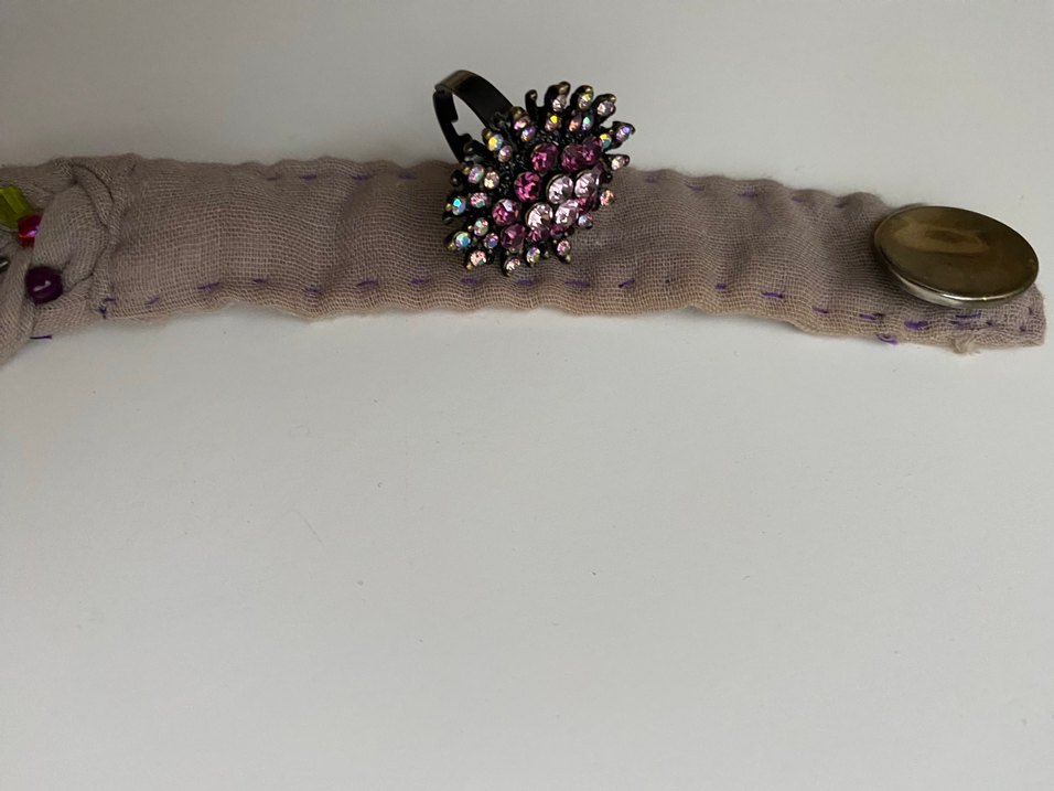 Nakışlı Boncuklu Bohem Kolye- yüzük - Görsel 5