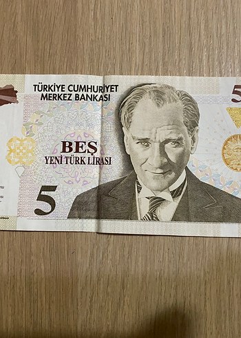 Türkiye Cumhuriyeti 5 Yeni Türk Lirası Banknot