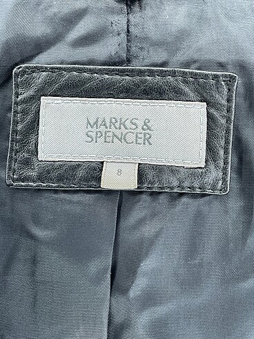 36 Beden siyah Renk Marks & Spencer Deri Ceket %70 İndirimli.