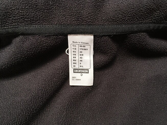 42 Beden siyah Renk Tribord softshell