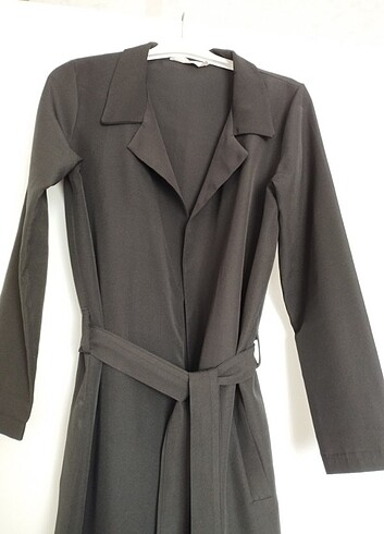 s Beden siyah Renk Trenchcoat Siyah