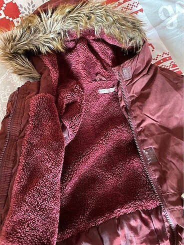 10 Yaş Beden bordo Renk Çocuk mont