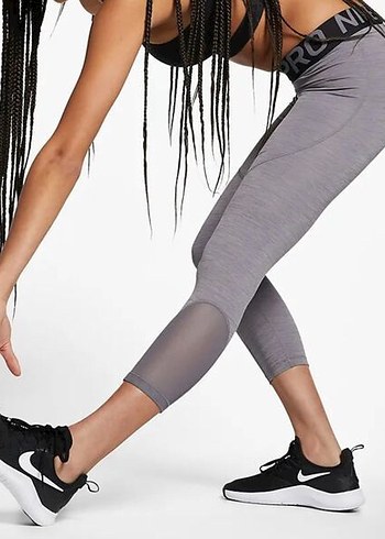 Nike Gri Yuksek Bel Spor Tayt