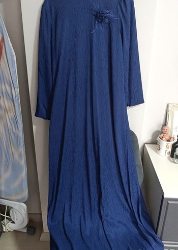 Kadın Uzun Mavi Bohem Salaş Elbise - Görsel 5