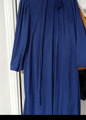 Kadın Uzun Mavi Bohem Salaş Elbise - Görsel 2