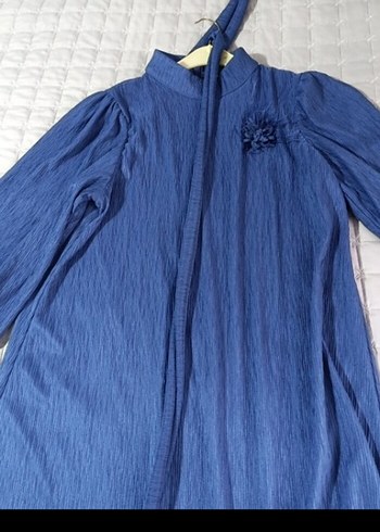 Kadın Uzun Mavi Bohem Salaş Elbise - Görsel 3