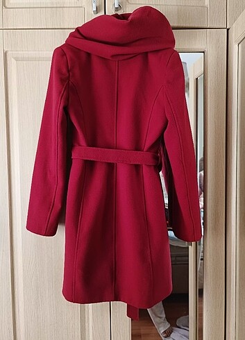 Bordo kaşe kaban - Görsel 2