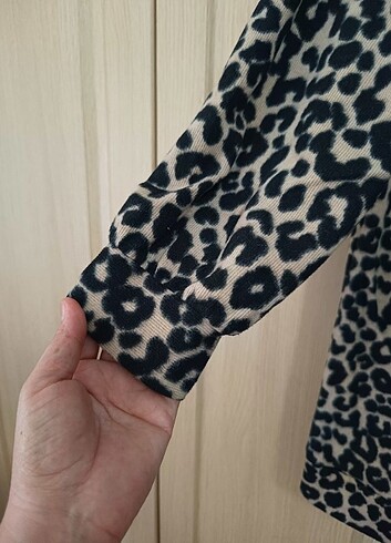 Diğer Leopar desenli şık bluz