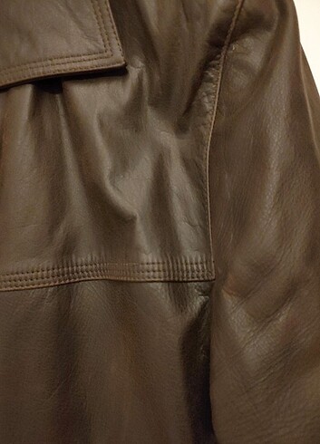 Acı kahverengi erkek hakiki deri ceket - Görsel 5