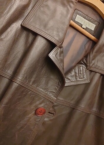 Acı kahverengi erkek hakiki deri ceket - Görsel 6