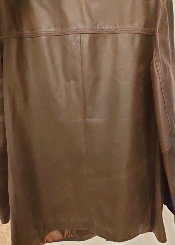 Acı kahverengi erkek hakiki deri ceket - Görsel 2