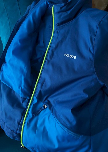 Erkek Çocuk Mavi Fermuarlı Kar Montu - Görsel 2