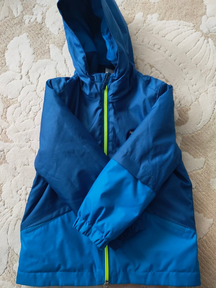 Erkek Çocuk Mavi Fermuarlı Kar Montu - Görsel 3