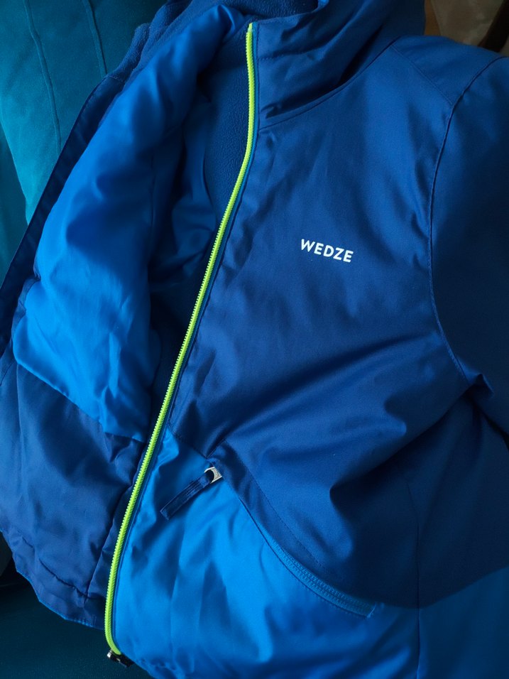 Erkek Çocuk Mavi Fermuarlı Kar Montu - Görsel 2