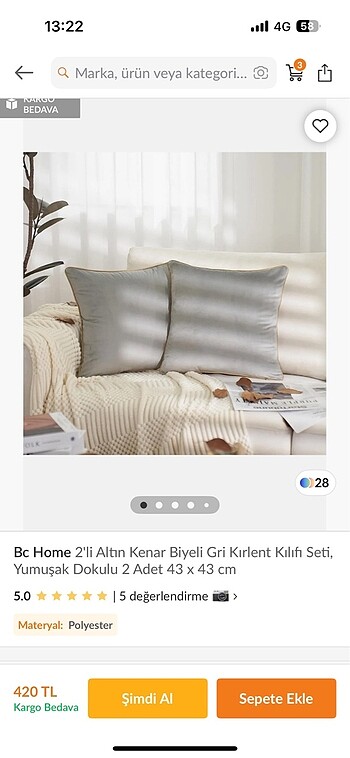 Kırlent kılıfı - Görsel 3