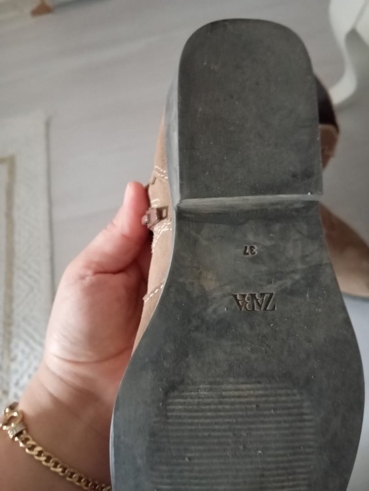 Kahverengi Süet Dolgu Topuklu Kadın Bot - Görsel 3