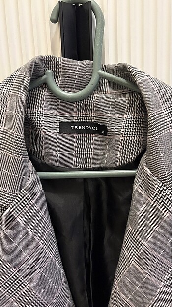 40 Beden Ekose Blazer ceket