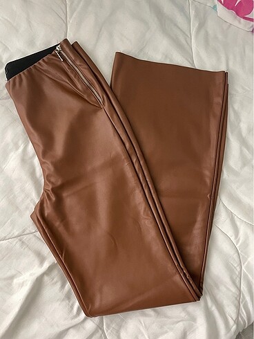Trendyol & Milla Trendyol suni deri flare pantolon